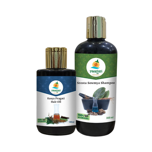 Pragati Natural Haircare Kit (Shampoo & Hair Oil)
