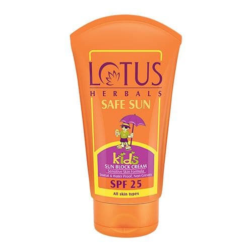 Lotus Herbals Safe Sun SPF 25 - Sun Block Cream, Kids.