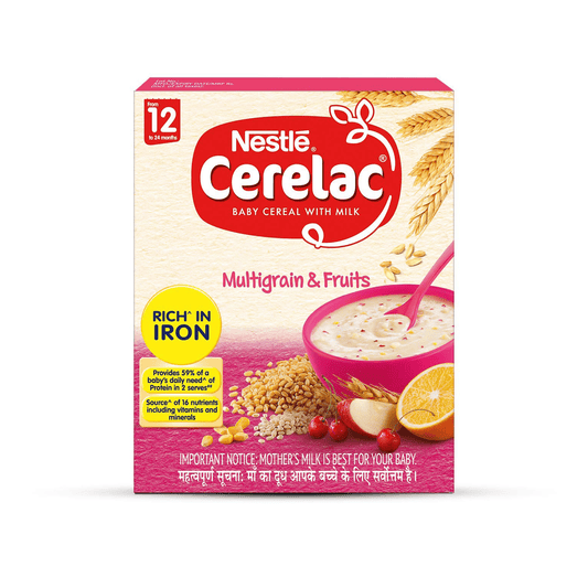 Nestle Cerelac with Milk - Multigrain & Fruits.