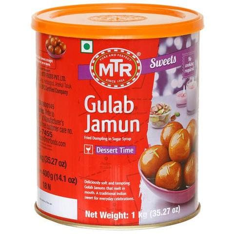 MTR Gulab Jamun, Fried Dumpling in Sugar Syrup.