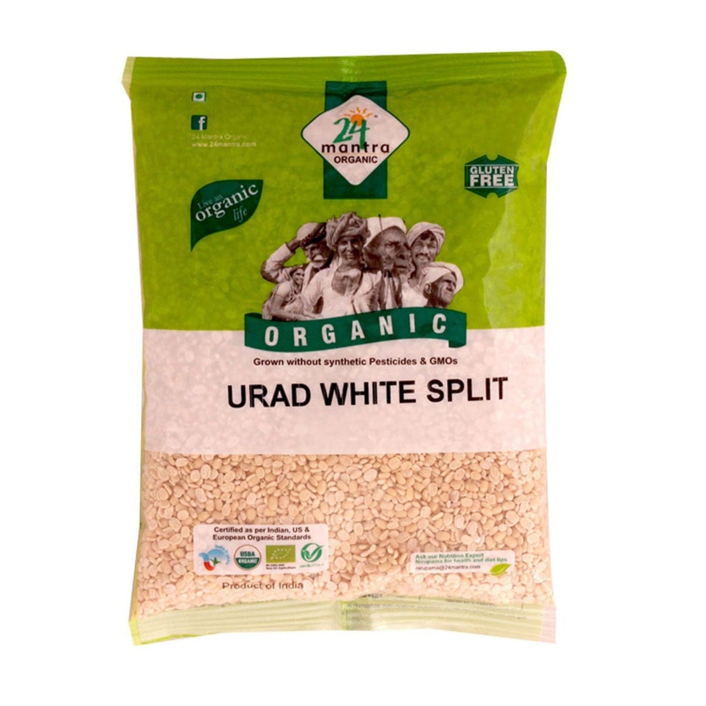 24 Mantra Organic Urad Dal White Split.
