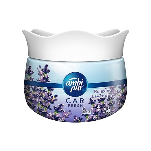 Ambi Pur Car Freshener Gel, Relaxing Lavender, 75 g