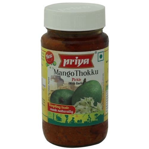 Priya Mango Thokku Pickle with Garlic.