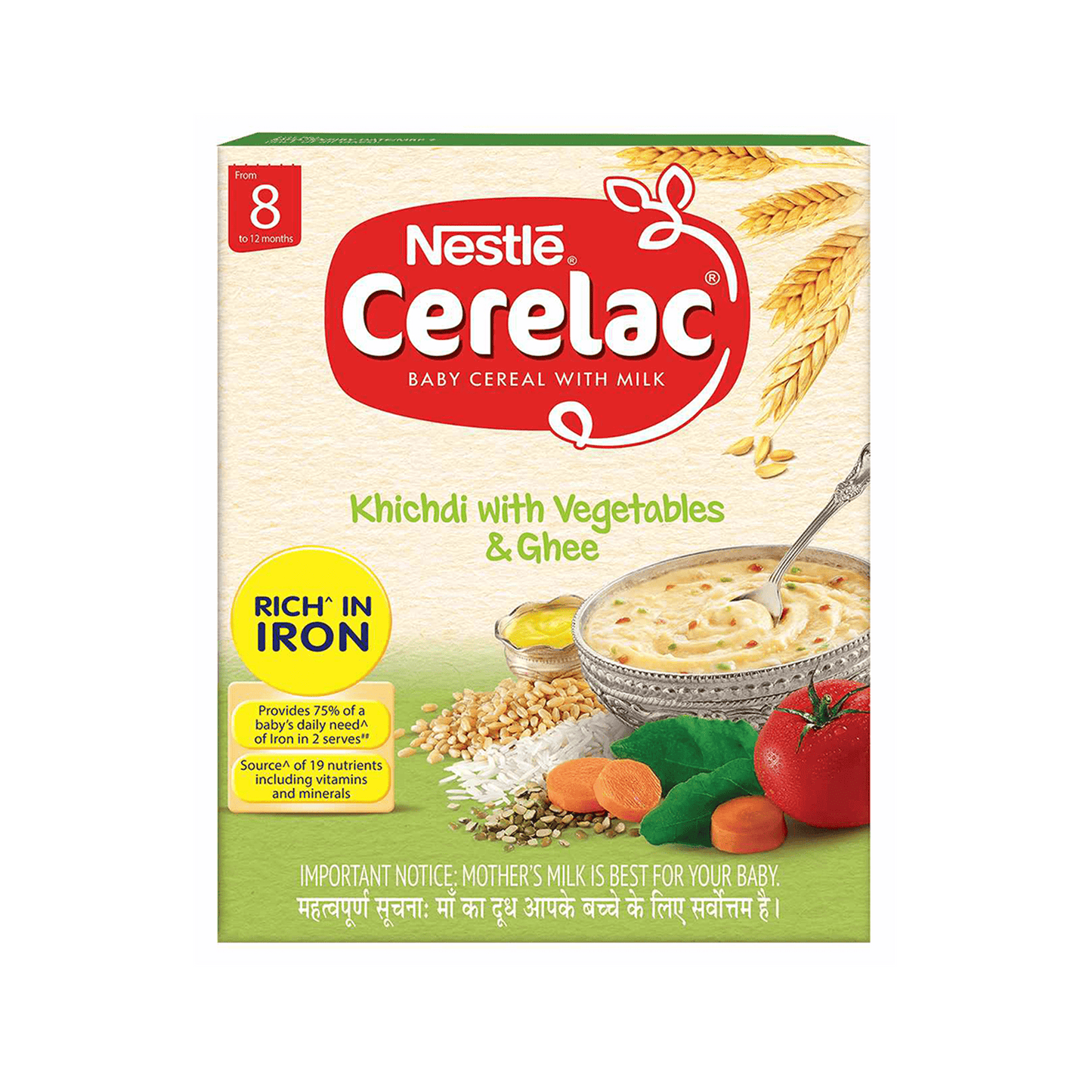 Nestle Cerelac with Milk - Kichidi with Vegetables & Ghee.