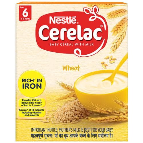 Nestle Cerelac with Milk - Wheat|From 6-12 Months.