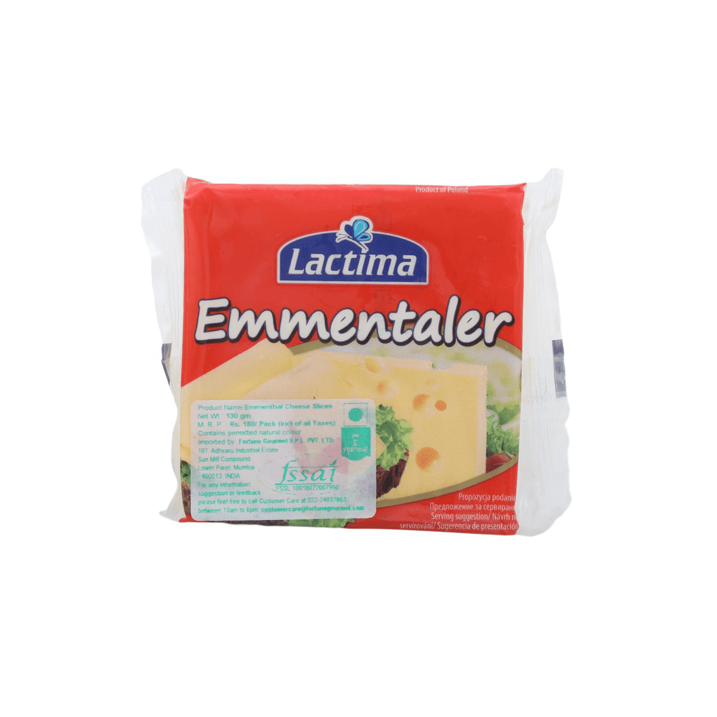 Lactima Emmenthal Cheese Slices.