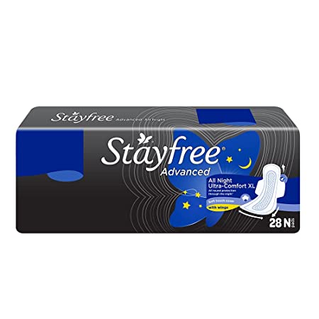 Stayfree Secure Advanced All Night Ultra-Comfort Pads with Wings - XL Sanitary Pads