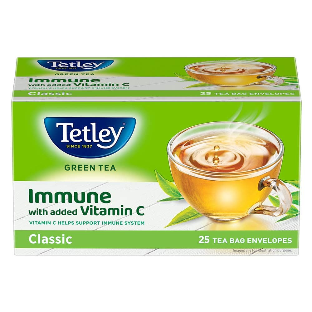 tetley green tea Classic - Immune with added Vitamin C.