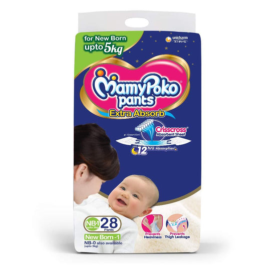 Mamy Poko Pants Extra Absorb Daipers - New Born.