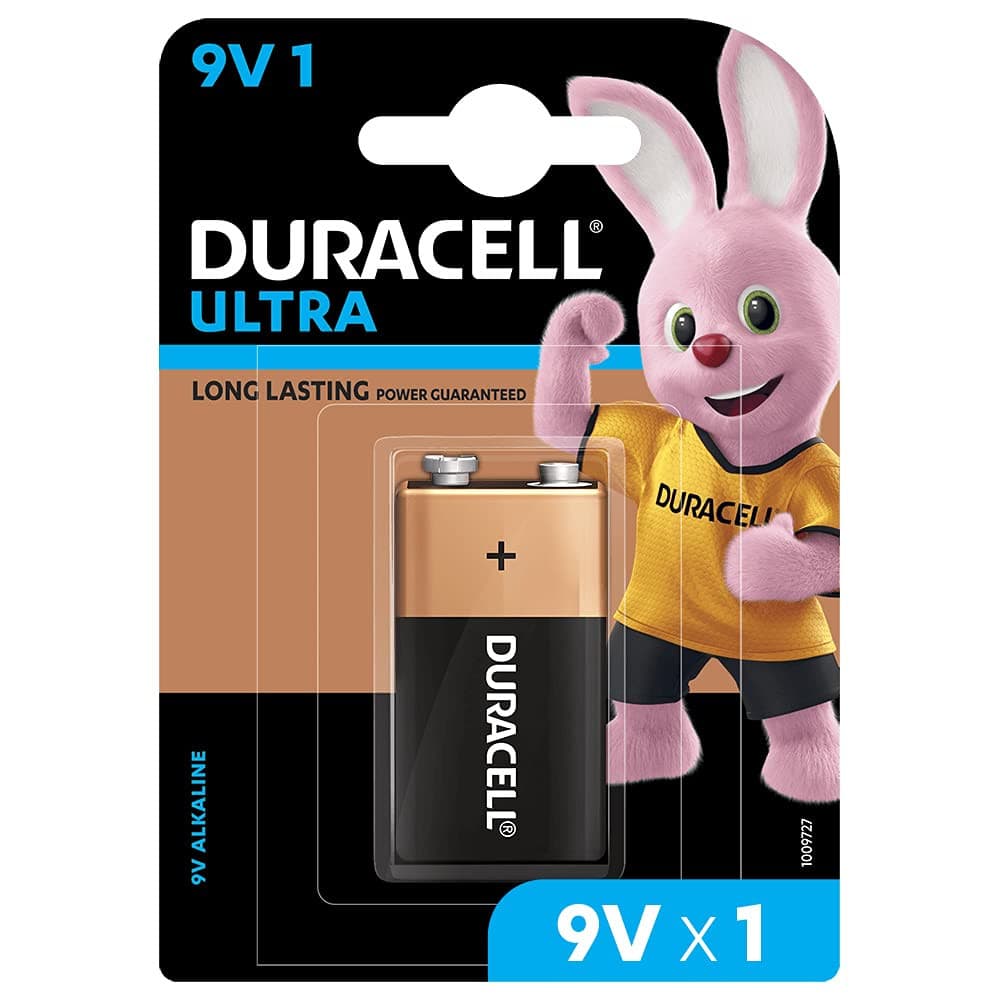 Duracell Ultra Alkaline 9V 1 Batteries.