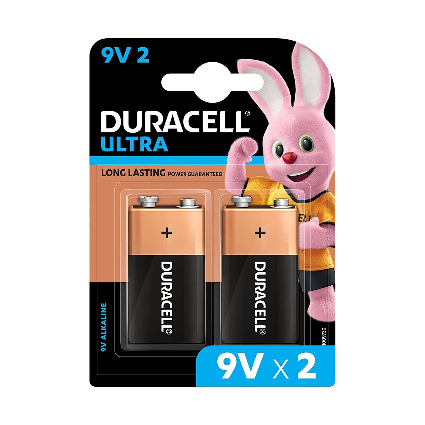 Duracell Ultra Alkaline 9V 2 Batteries.
