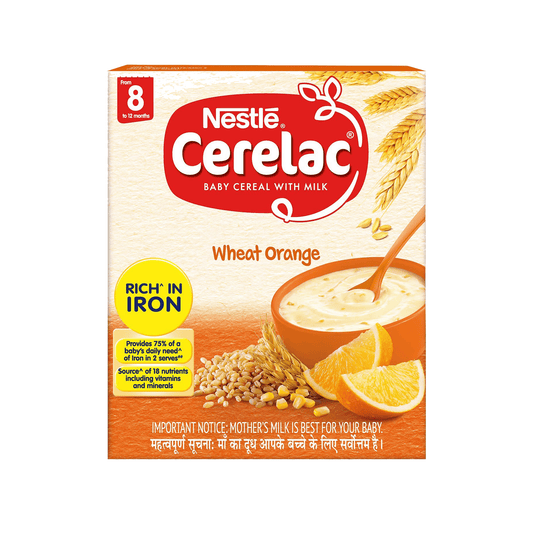 Nestle Cerelac with Milk - Wheat & Orange|From 8-12 Months.