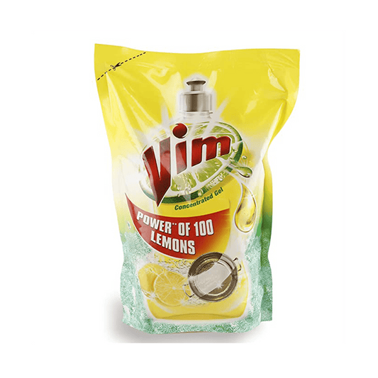 Vim Dishwash Liquid Gel Lemon - Refill Pouch.