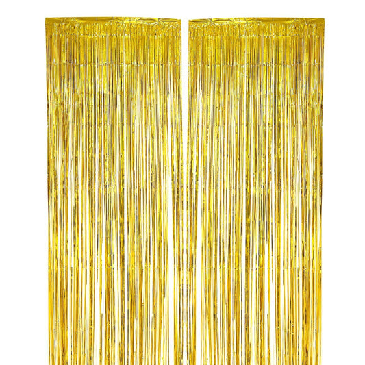 Party Decoration Foil Curtain - Gold colour