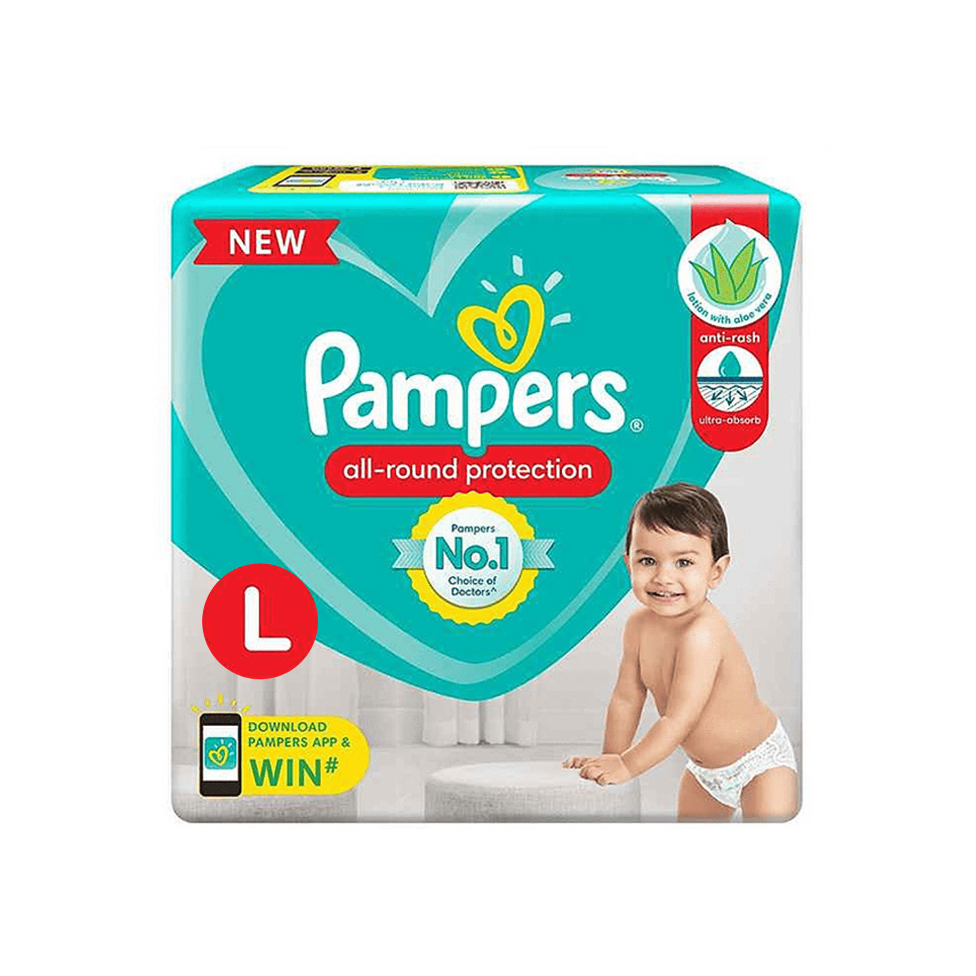 Pampers All Round Protection Diaper Pants, Size-L.