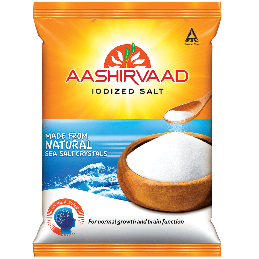 Aashirvaad Iodized Salt.