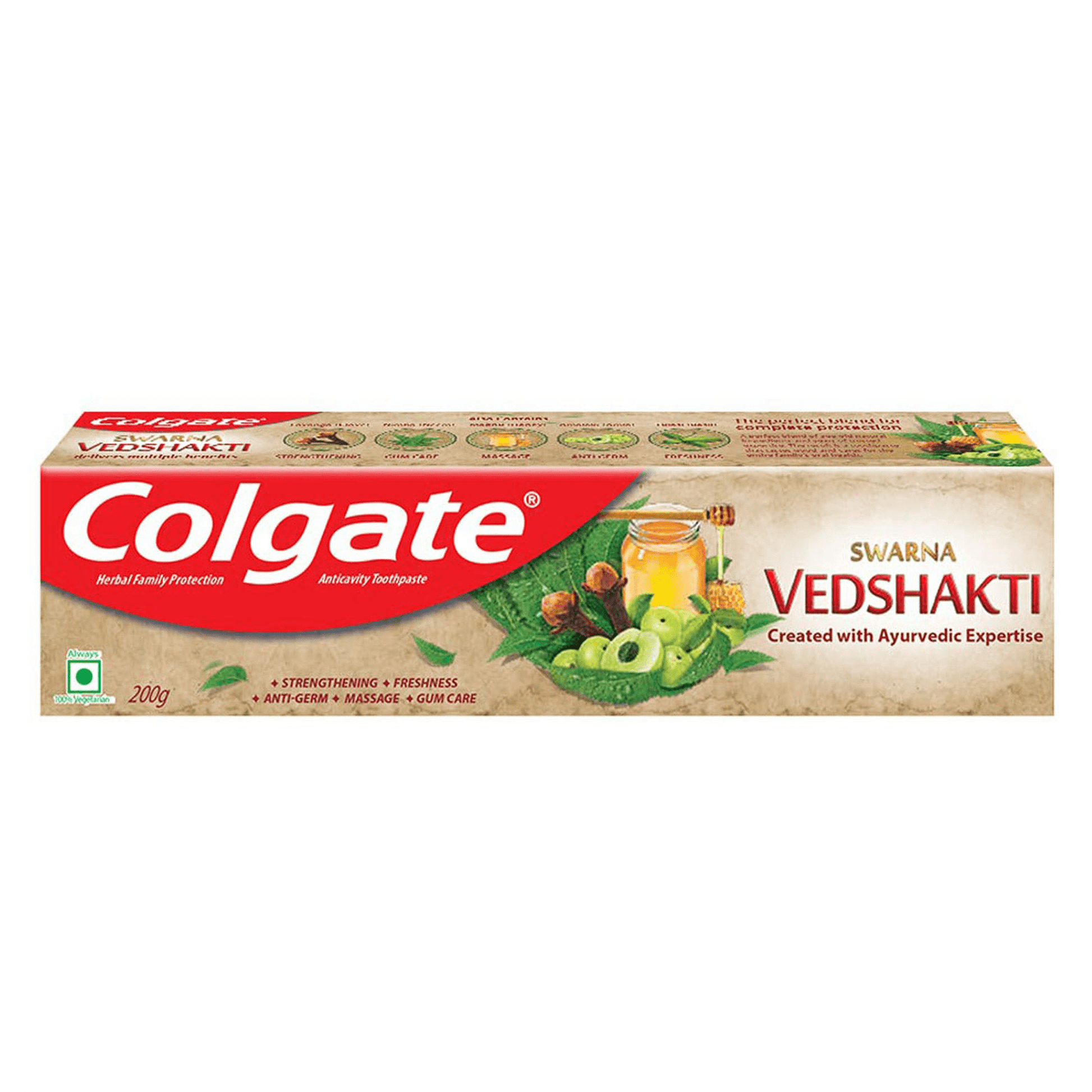 Colgate Swarna Vedshakti Tooth Paste.