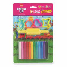 Clay Dough Set with Moulds (Colours may Vary) - 12 Colour Rods