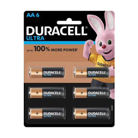 Duracell Ultra Alkaline AA 6 Batteries.