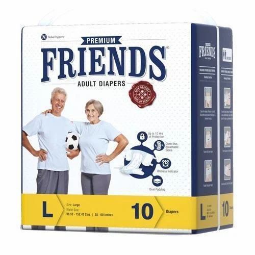 Friends Premium Adult Daipers - Tape Type, High Absorbancy