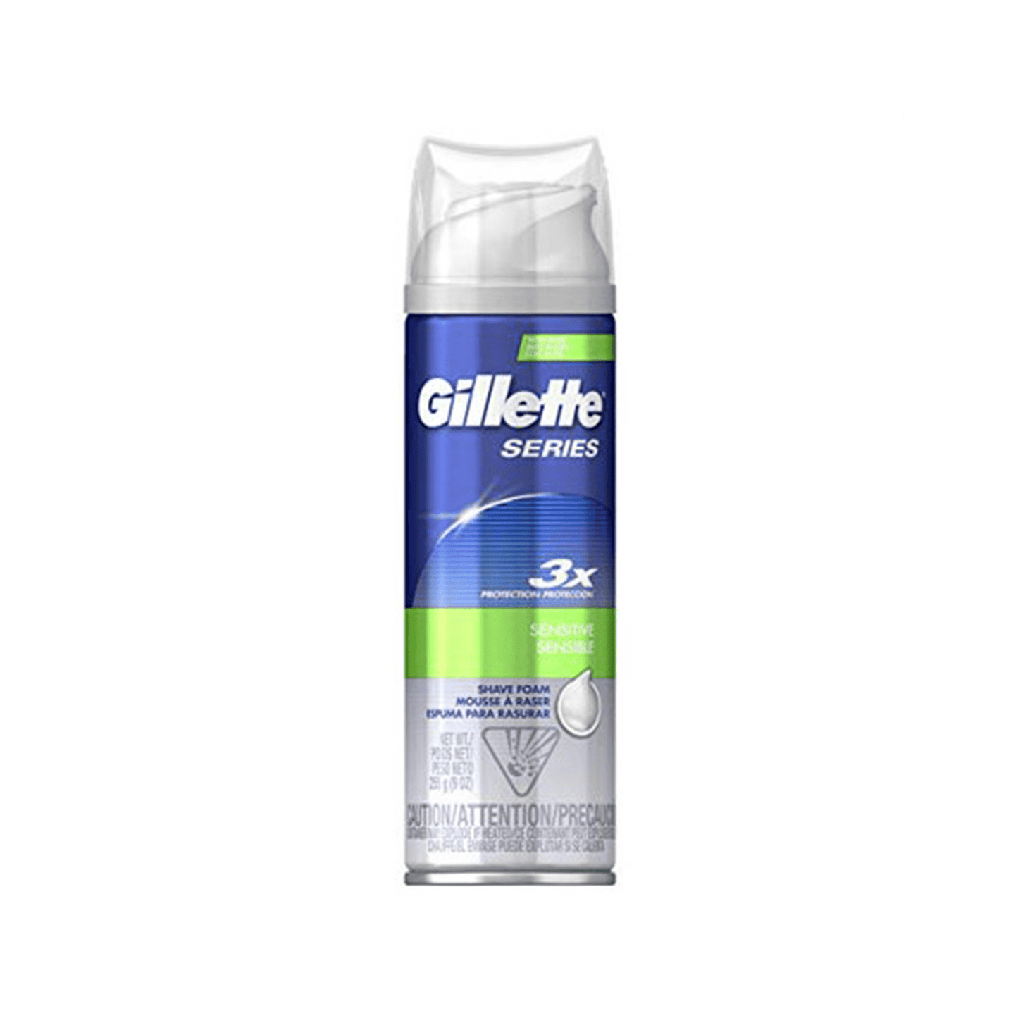 Gillette Series 3X Action Sensitive Shave Foam.