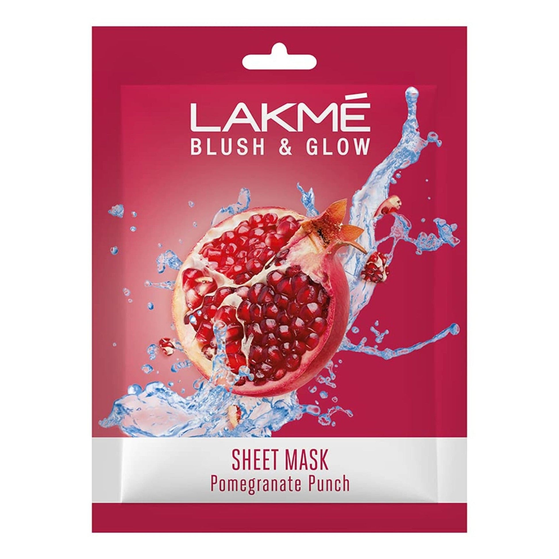 Lakme Blush & Glow Pomegranate Sheet Mask.