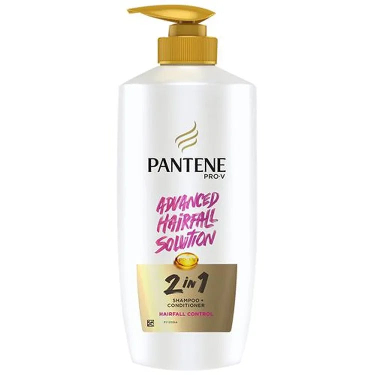 Pantene hairfall solution 2 in 1 hairfall control shampoo + conditioner.