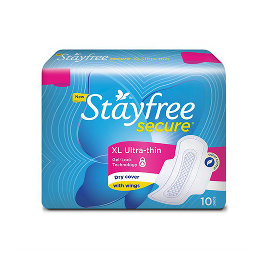Stayfree Secure Ultra Thin XL Sanitary Pads.